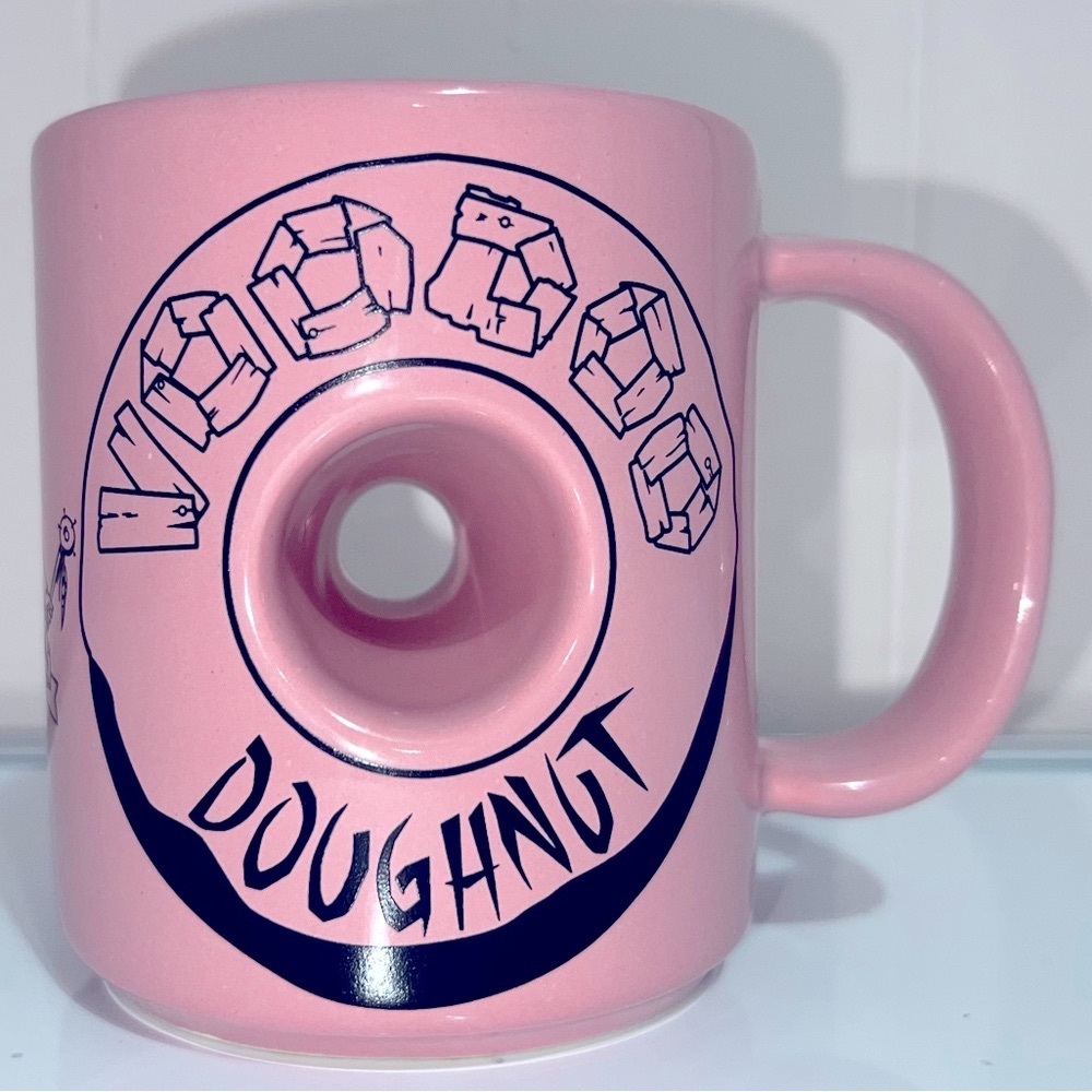 VOODOO DOUGHNUT The Magic Is In The Hole Mug Cup 12 oz Pink